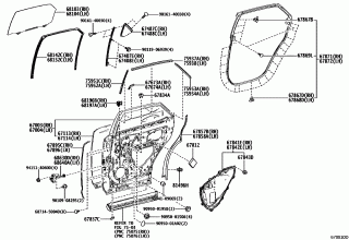 REAR DOOR PANEL & GLASS 1