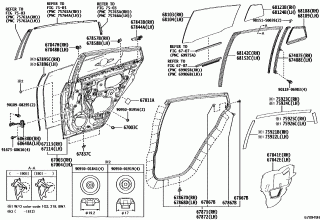 REAR DOOR PANEL & GLASS 1