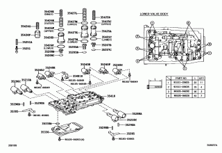 VALVE BODY & OIL STRAINER (ATM) 1