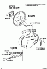 REAR DRUM BRAKE WHEEL CYLINDER & BACKING PLATE 1