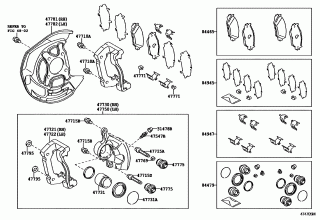 FRONT DISC BRAKE CALIPER & DUST COVER 2