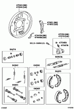 REAR DRUM BRAKE WHEEL CYLINDER & BACKING PLATE 1