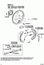 REAR DRUM BRAKE WHEEL CYLINDER & BACKING PLATE 1