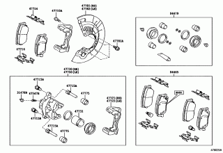 FRONT DISC BRAKE CALIPER & DUST COVER 1