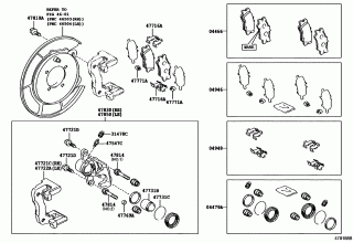 REAR DISC BRAKE CALIPER & DUST COVER 2