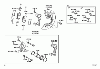 FRONT DISC BRAKE CALIPER & DUST COVER 1