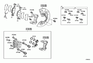 FRONT DISC BRAKE CALIPER & DUST COVER 1