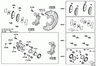 FRONT DISC BRAKE CALIPER & DUST COVER 2