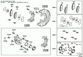 FRONT DISC BRAKE CALIPER & DUST COVER 2