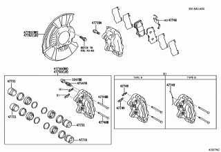 FRONT DISC BRAKE CALIPER & DUST COVER 3