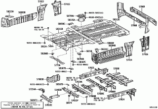 REAR FLOOR PANEL & REAR FLOOR MEMBER 1