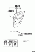 REAR DOOR PANEL & GLASS 1