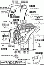 REAR DOOR PANEL & GLASS 1