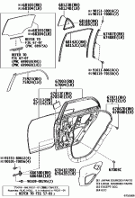 REAR DOOR PANEL & GLASS 1