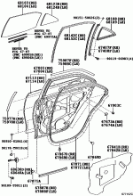 REAR DOOR PANEL & GLASS 1