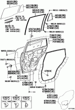 REAR DOOR PANEL & GLASS 1