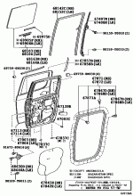 REAR DOOR PANEL & GLASS 1