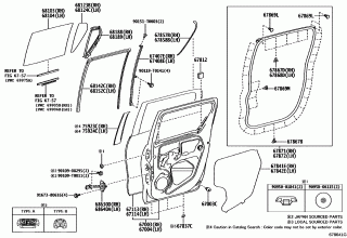 REAR DOOR PANEL & GLASS 1