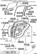 REAR DOOR PANEL & GLASS 1