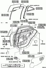 REAR DOOR PANEL & GLASS 1