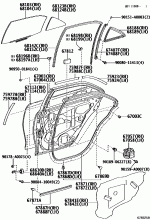 REAR DOOR PANEL & GLASS 1