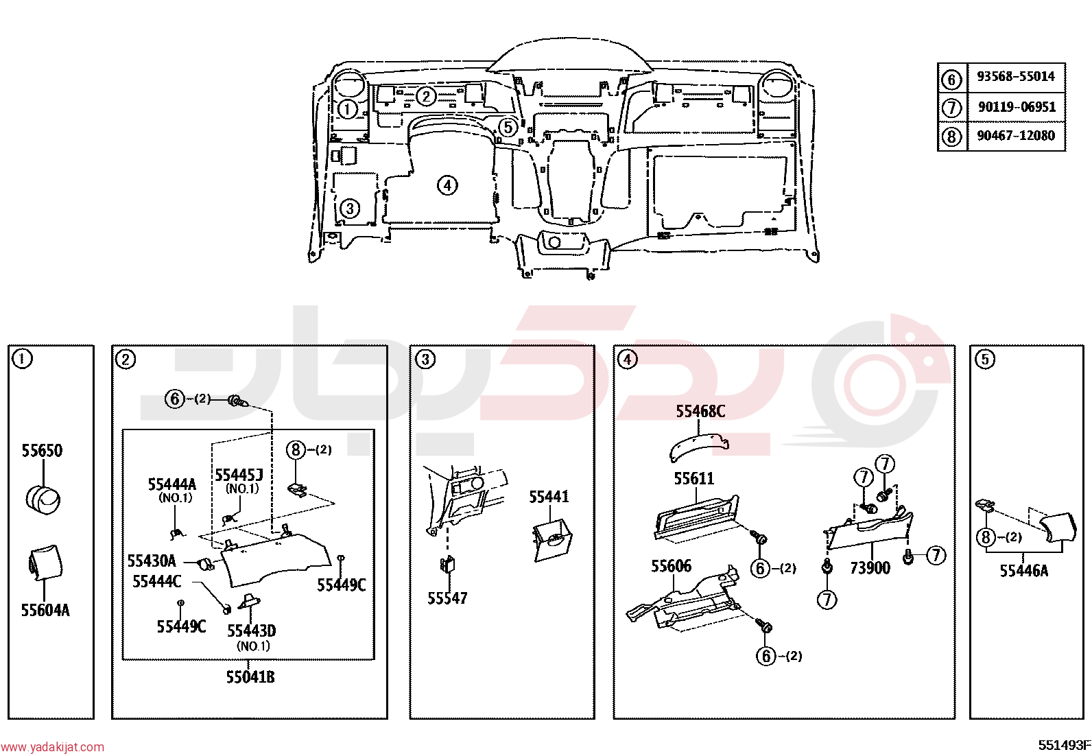 REGISTER ASSY, INSTRUMENT PANEL, NO.1 | 5565052140B0