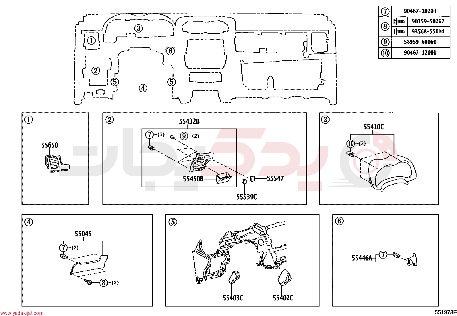 REGISTER ASSY, INSTRUMENT PANEL, NO.1 | 5565012410E0