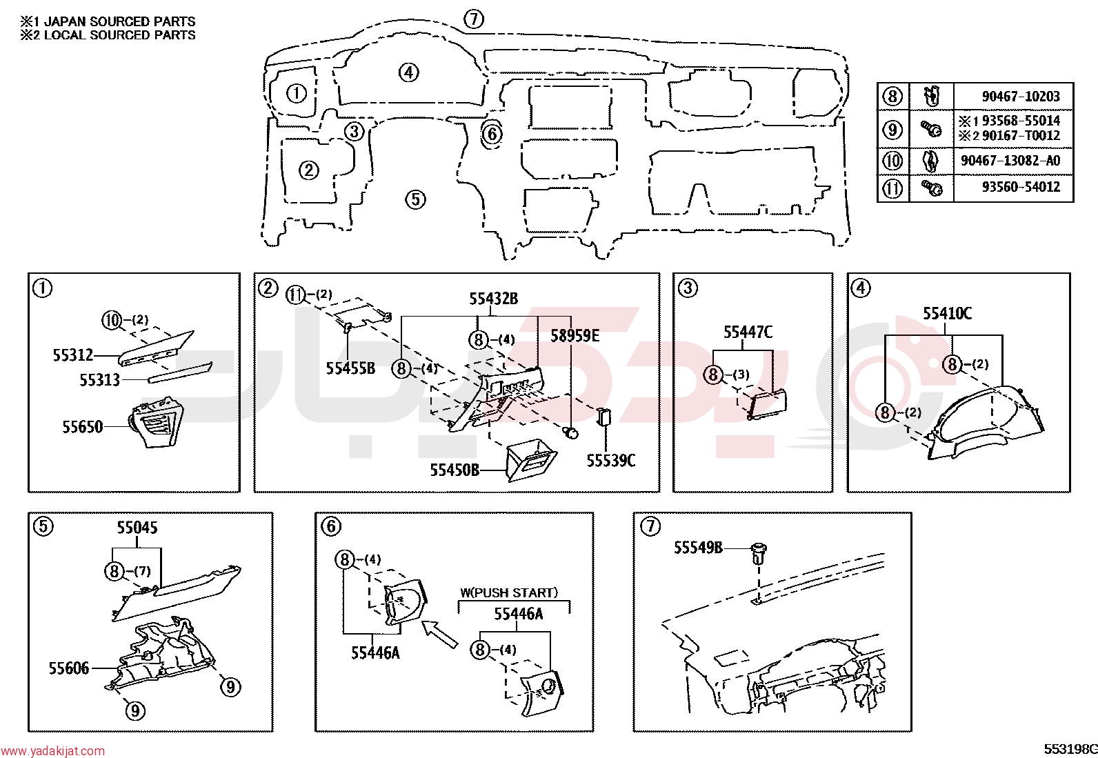 REGISTER ASSY, INSTRUMENT PANEL, NO.1 | 5565002370A1