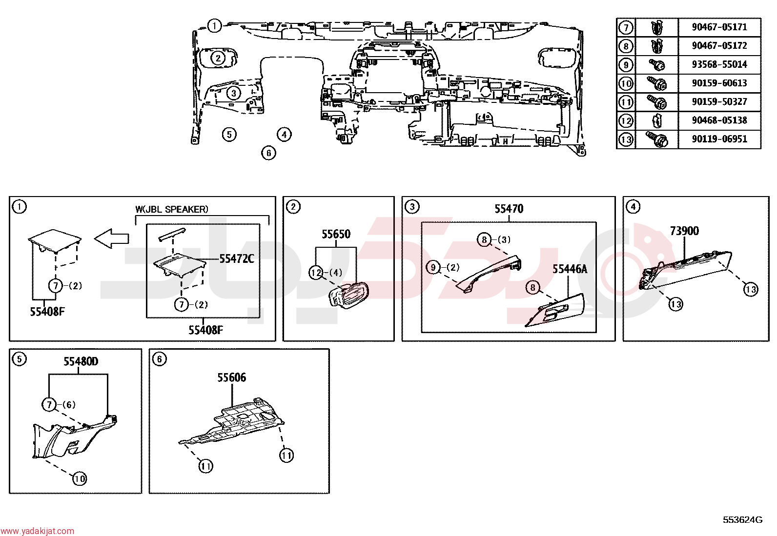 REGISTER ASSY, INSTRUMENT PANEL, NO.1 | 5565047190C6