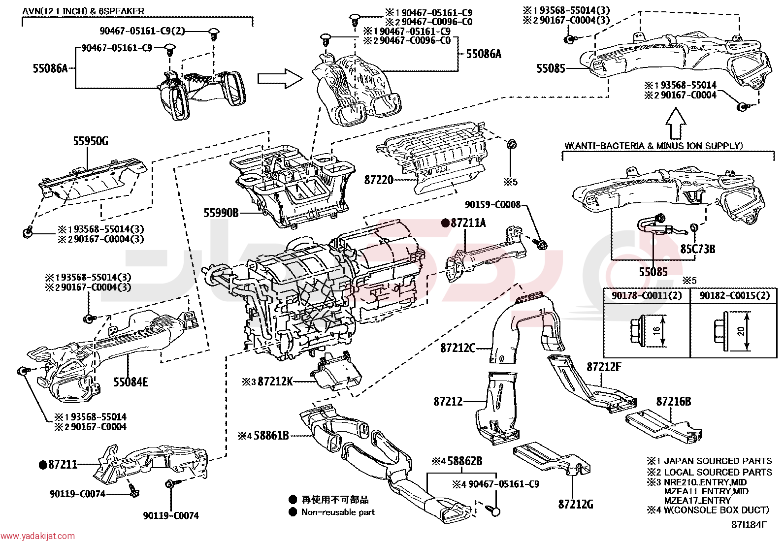 DUCT SUB-ASSY, HEATER TO REGISTER, NO.2 | 5508502340