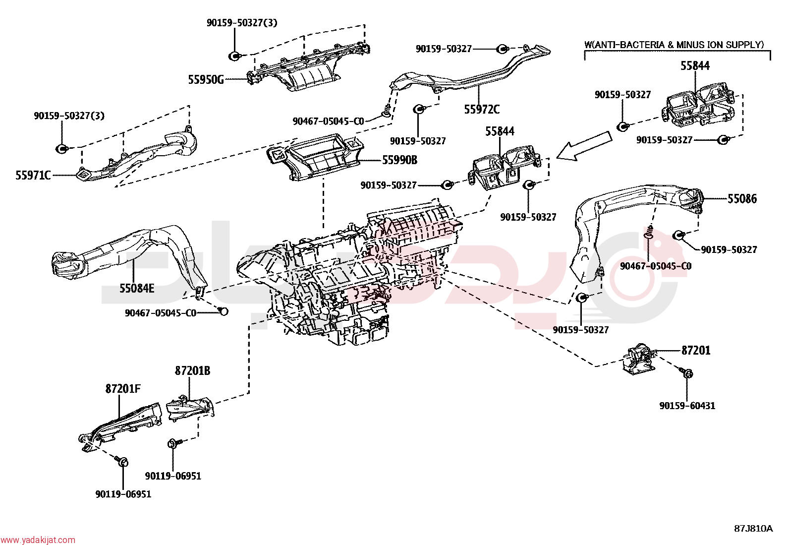DUCT SUB-ASSY, HEATER TO REGISTER, NO.1 | 5508460110