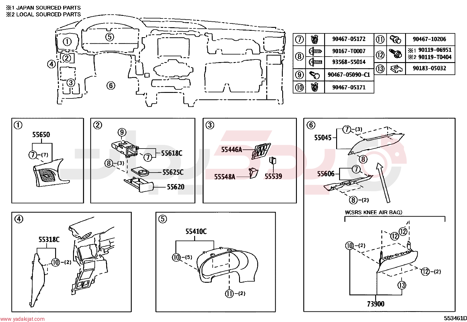 REGISTER ASSY, INSTRUMENT PANEL, NO.1 | 55650KK070