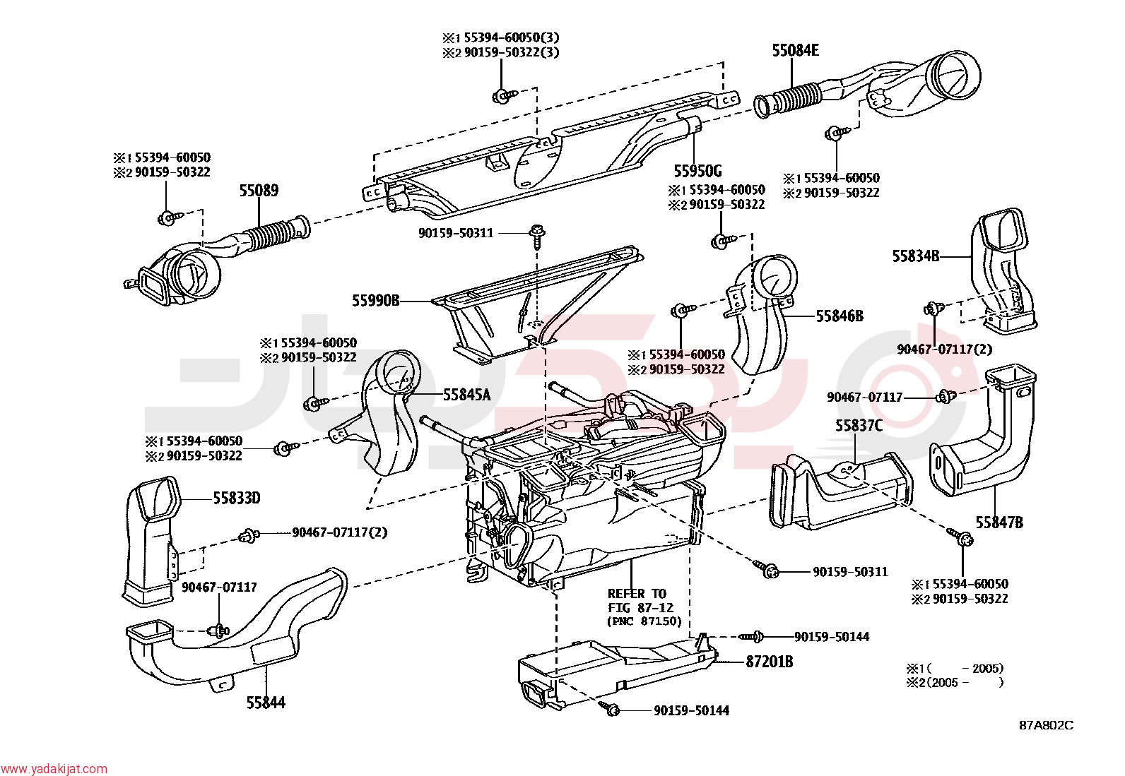 DUCT SUB-ASSY, HEATER TO REGISTER, NO.1 | 5508460060
